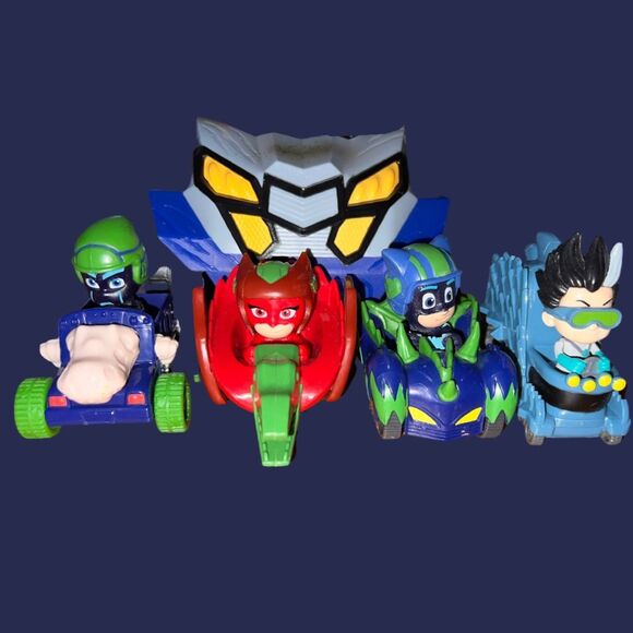 PJ Masks Off Roader Rescue Vehicle Catboy, Owlett, Gekko Figures Dinosaur Cars # - Picture 2 of 6